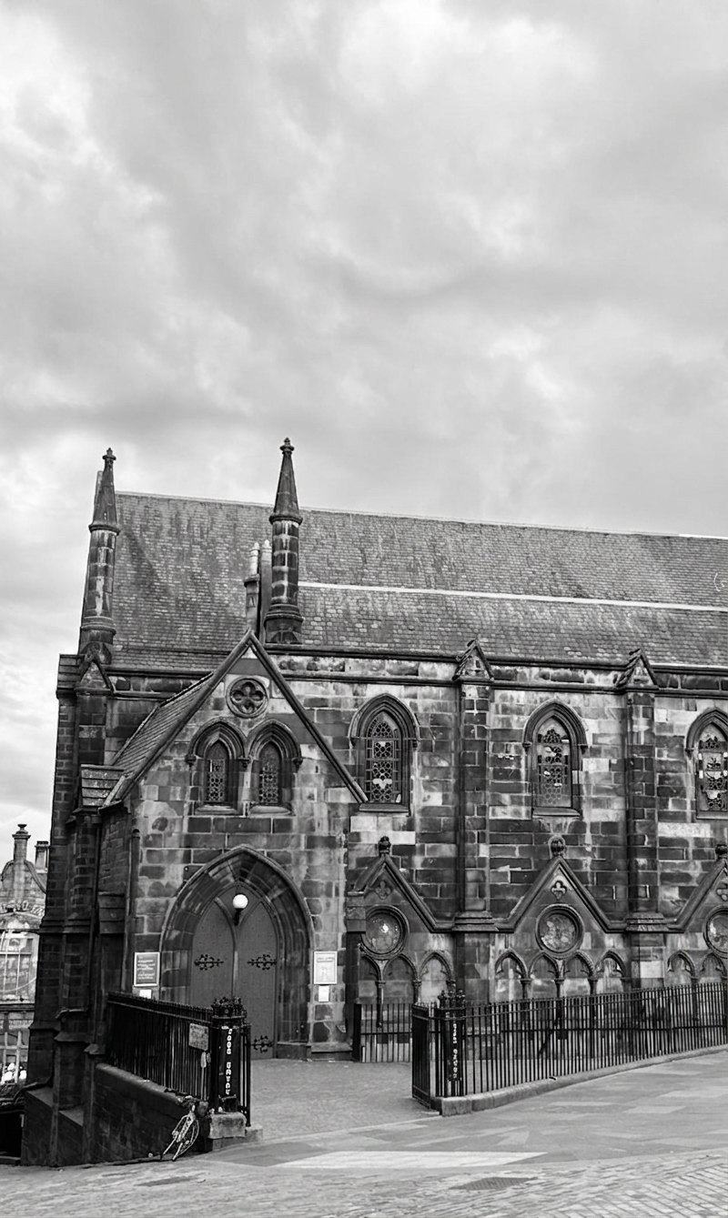 St Columba’s in black and white