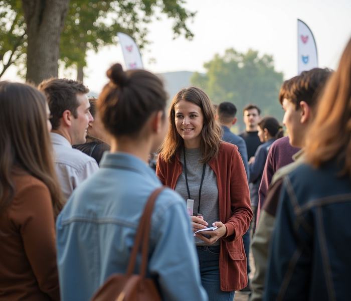 People gathering — designer reference image